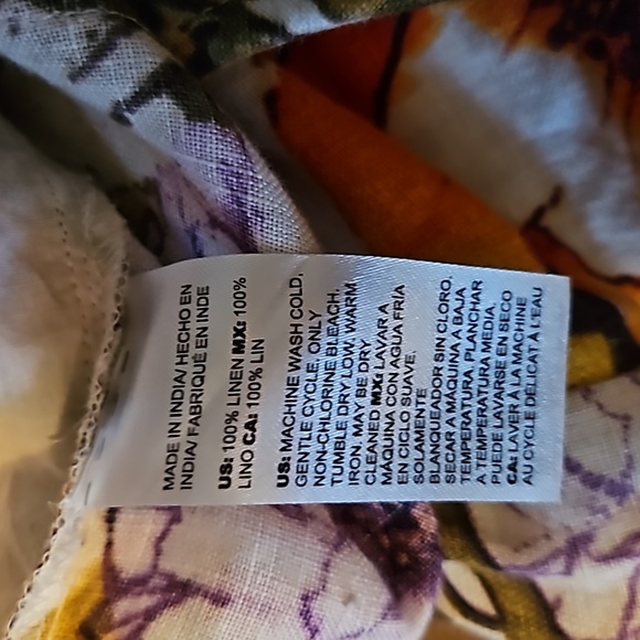 Beautiful, vibrant, NWOT, Linen Pants, Size 2 (12-14) - Picture 5 of 6